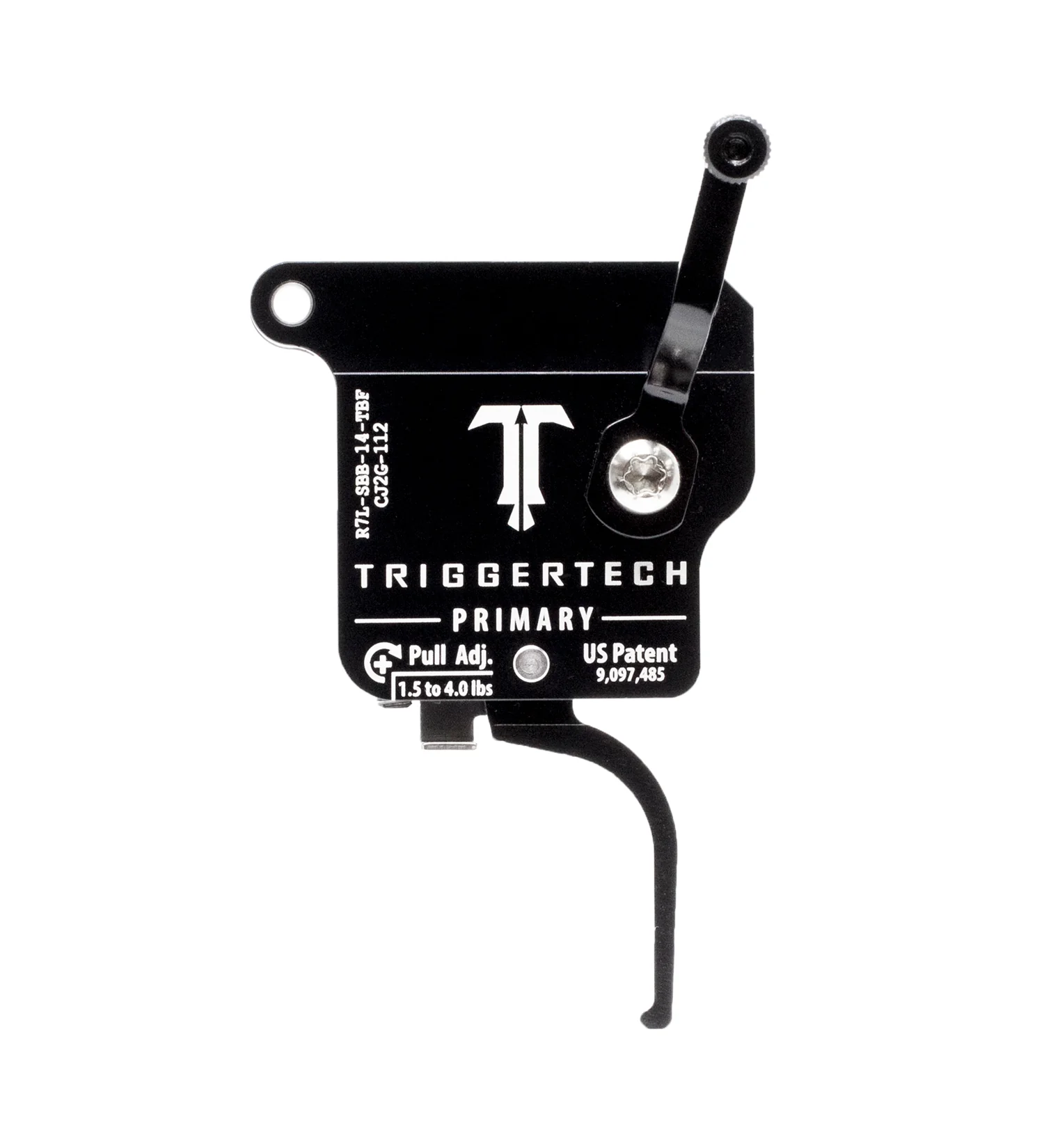 TriggerTech Rem 700 Left Hand Single Stage Black Primary Flat R7L-SBB-14-TBF Bolt Release