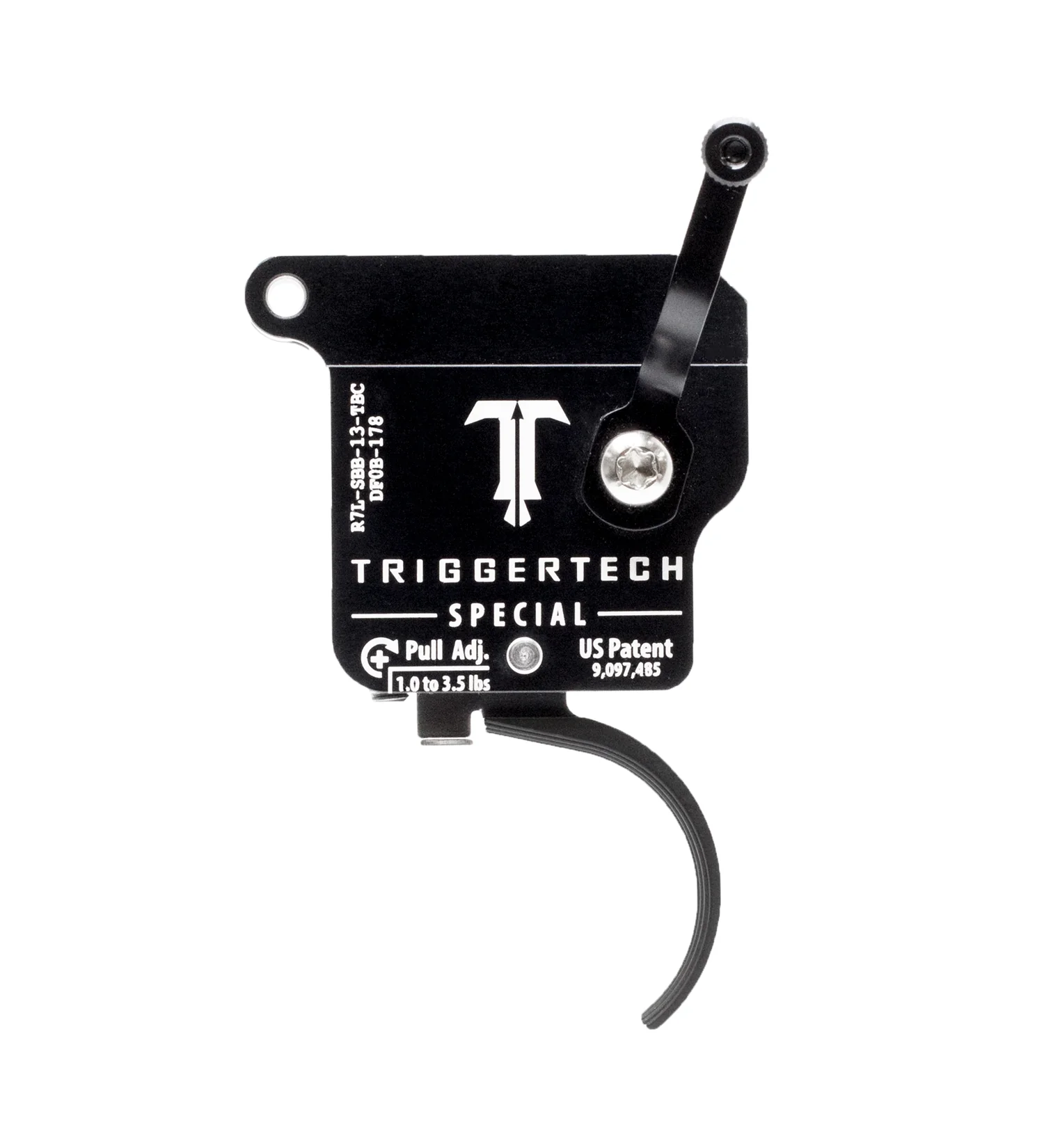 TriggerTech Rem 700 Left Hand Single Stage Black Special Curved R7L-SBB-13-TBC Bolt Release