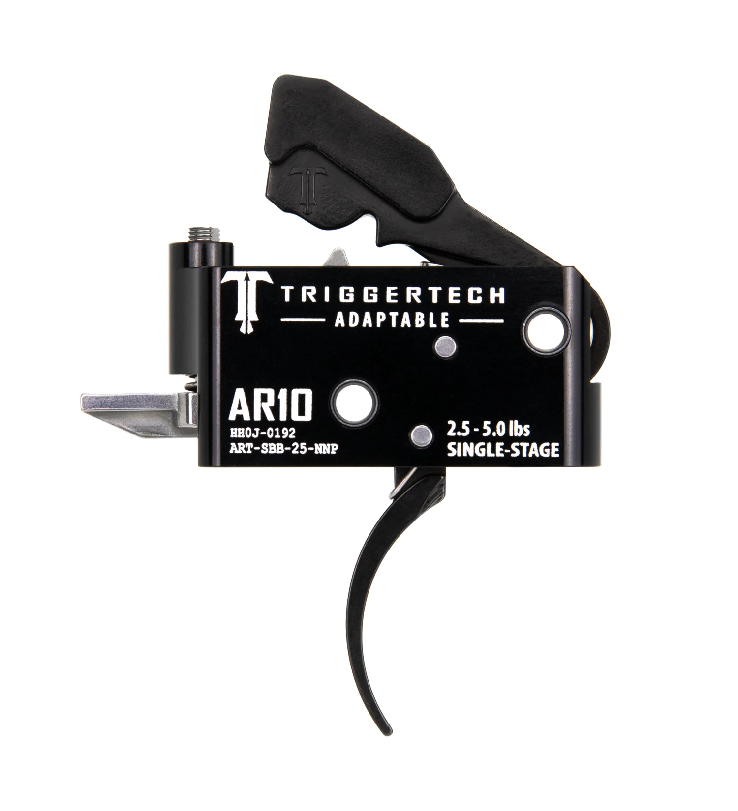 TriggerTech AR10 Single Stage Black Adaptable Pro Curved ART-SBB-25-NNP