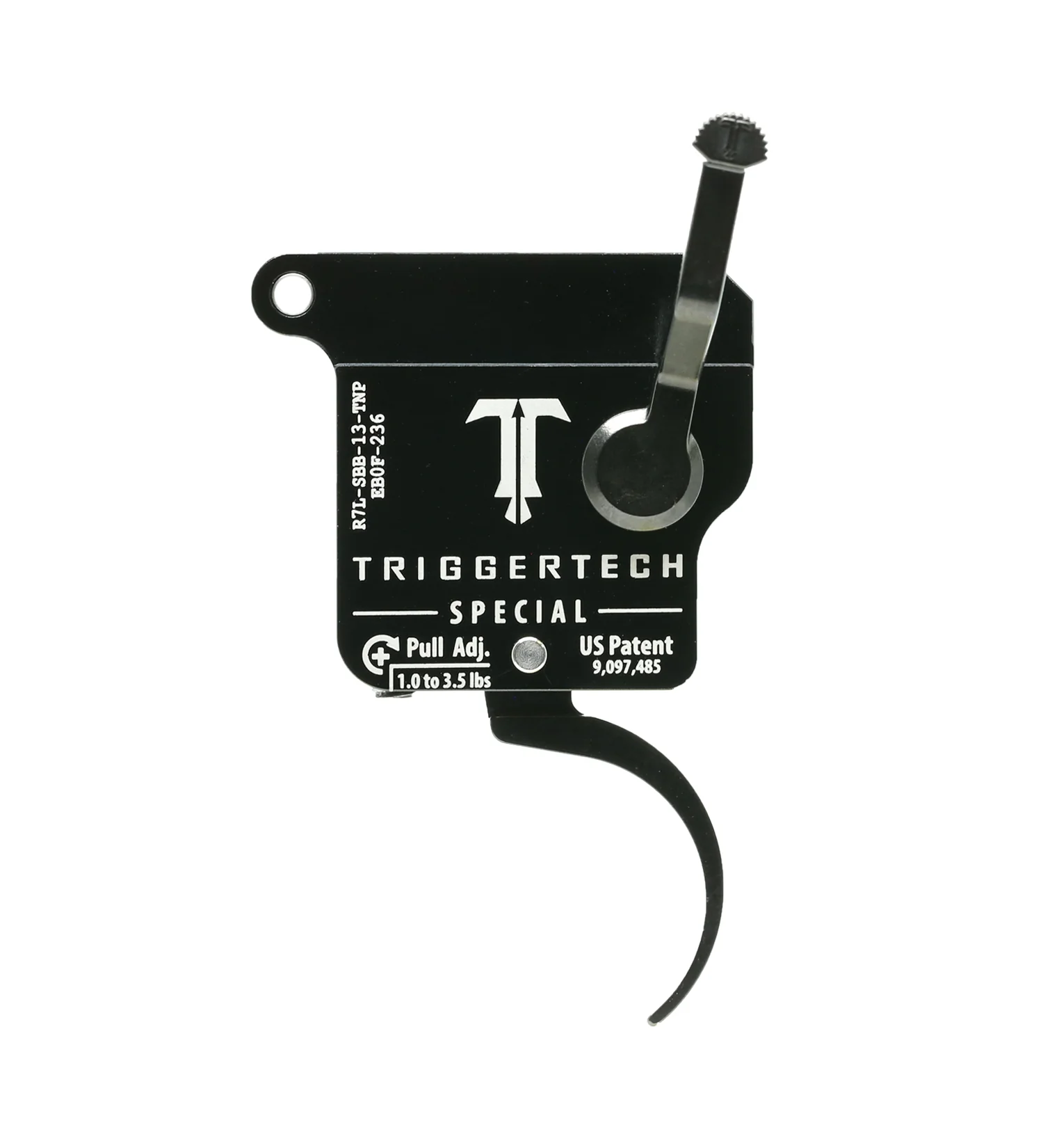 TriggerTech Rem 700 Left Hand Single Stage Black Pro Curved Clean R7L-SBB-13-TNP