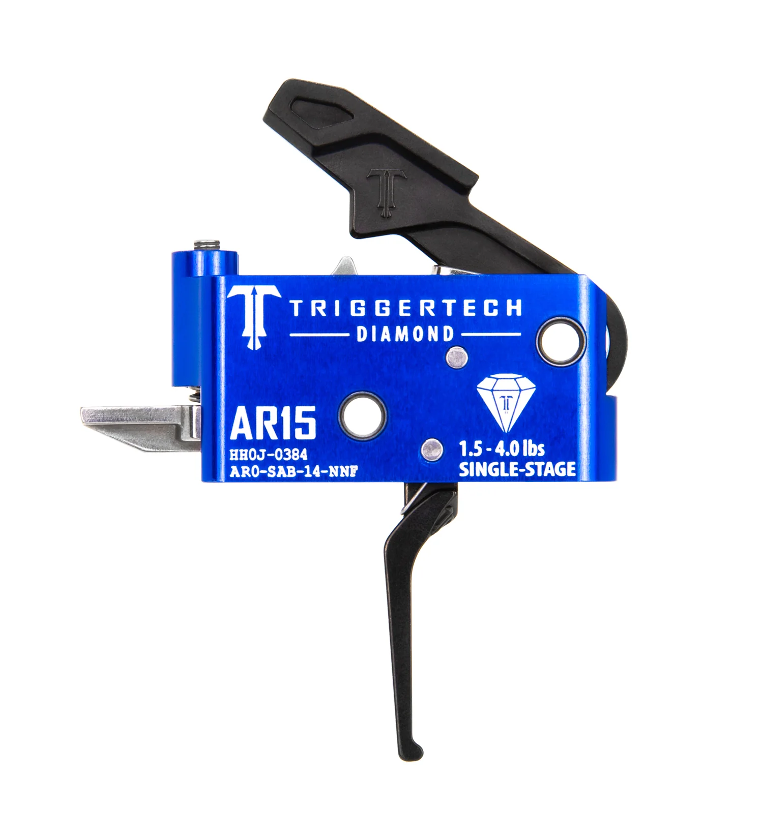 TriggerTech AR15 Single Stage Black AR Diamond Flat AR0-SAB-14-NNF