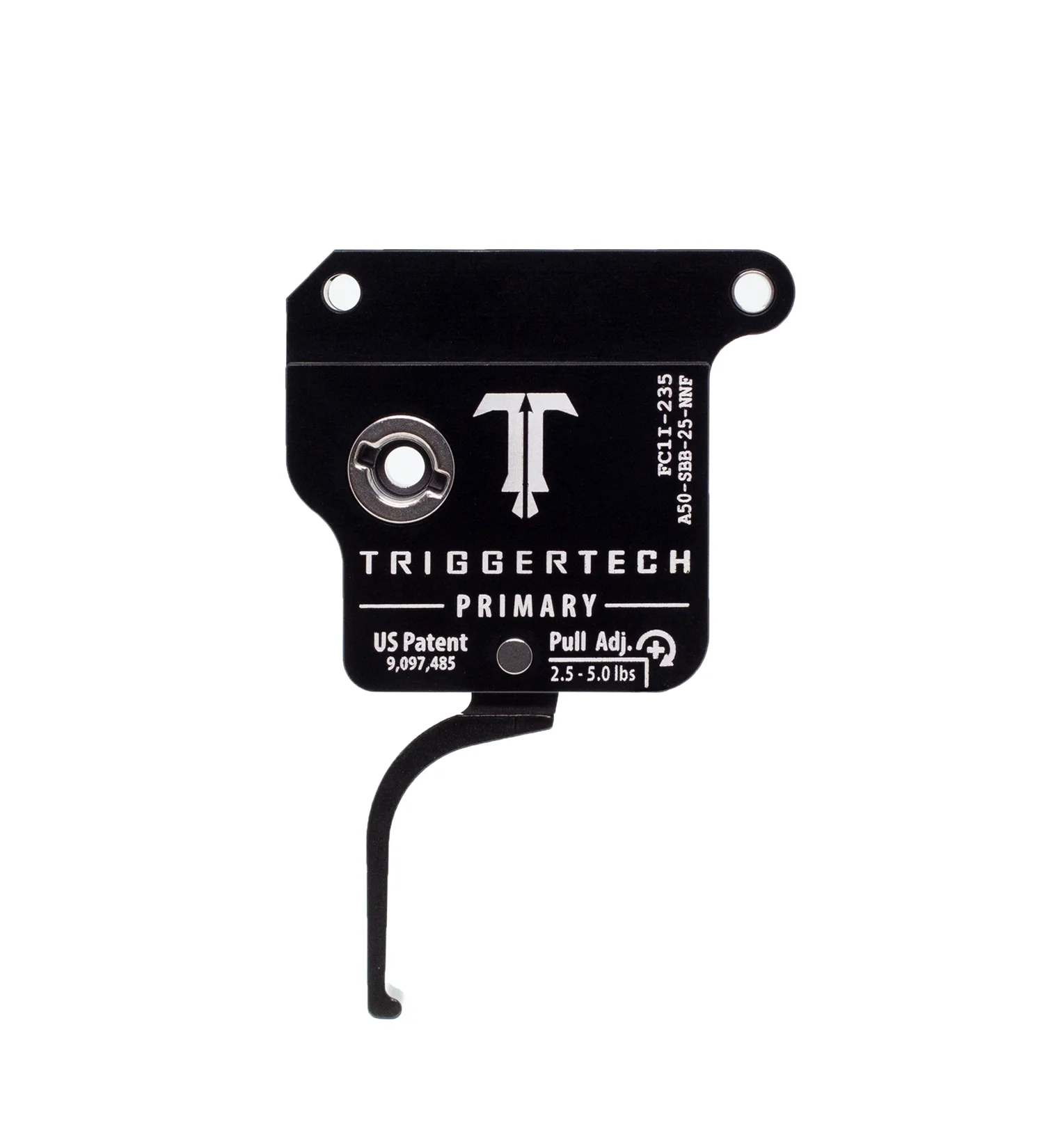 TriggerTech AR50 Single Stage Black Primary Flat Clean A50-SBB-24-NNF