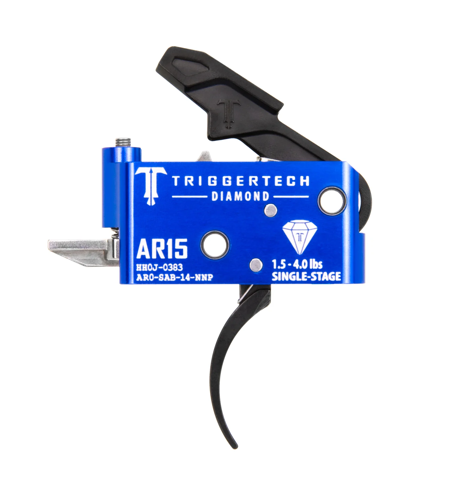 TriggerTech AR15 Single Stage Black AR Diamond Pro Curved AR0-SAB-14-NNP