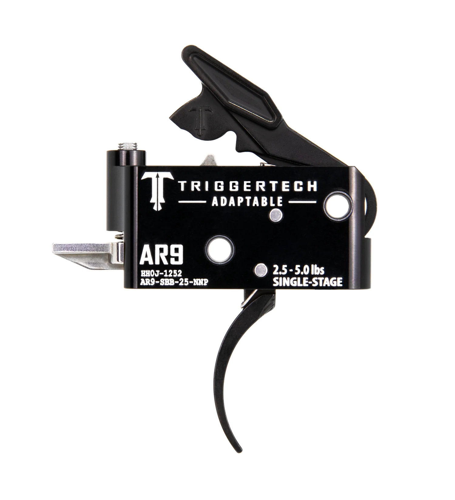 TriggerTech AR9 Single Stage Black Adaptable Pro Curved Flat AR9-SBB-25-NNP