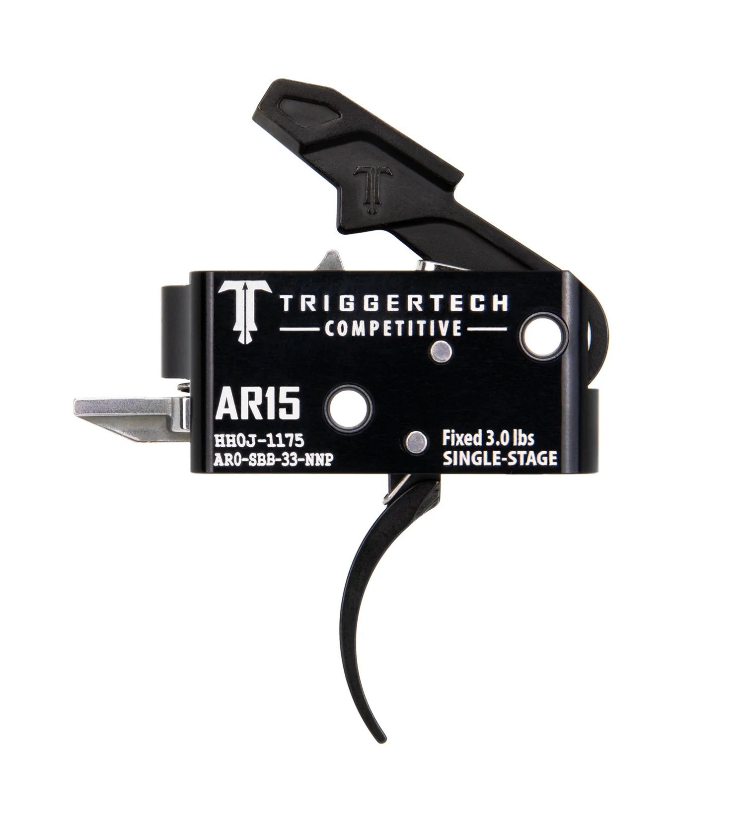 TriggerTech AR15 Single Stage Black Competitive Pro Curved AR0-SBB-33-NNP