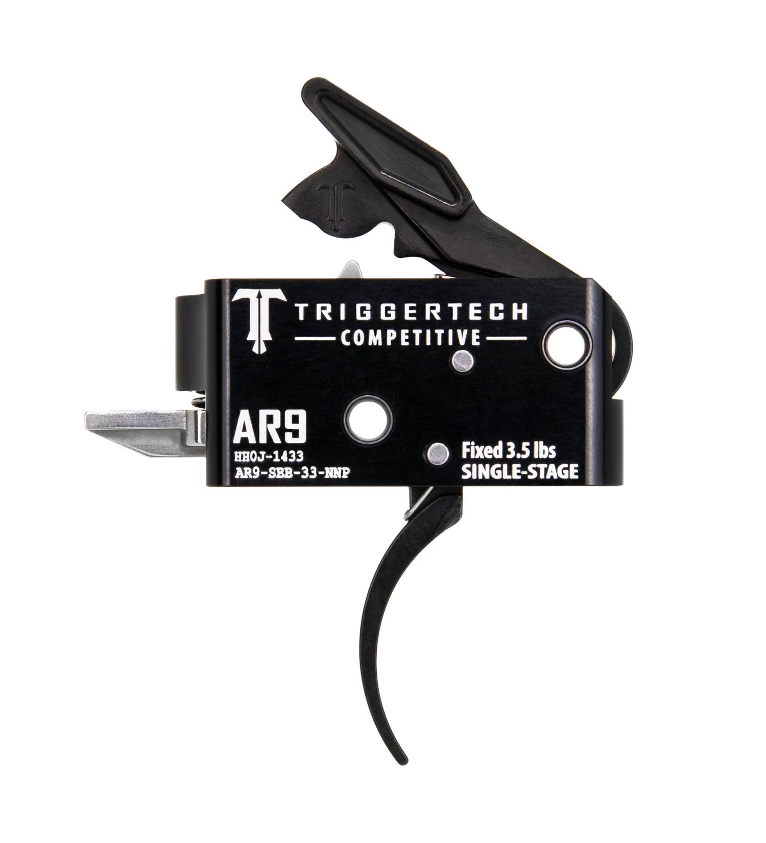 TriggerTech AR9 Single Stage Black Competitive Pro Curved AR9-SBB-33-NNP