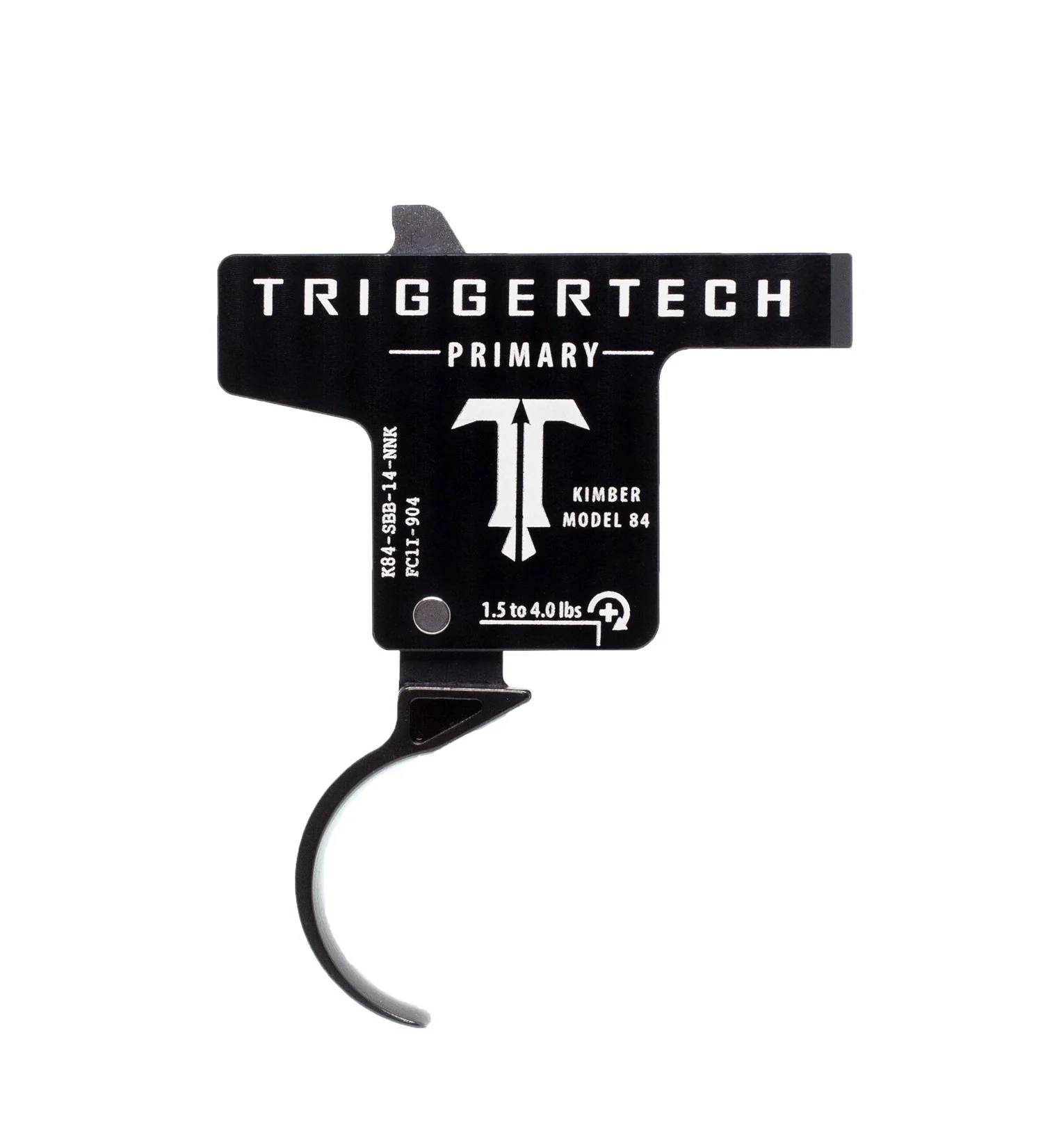 TriggerTech Kimber Model Model 84 Single Stage Black Primary Curved K84-SBB-14-NNK