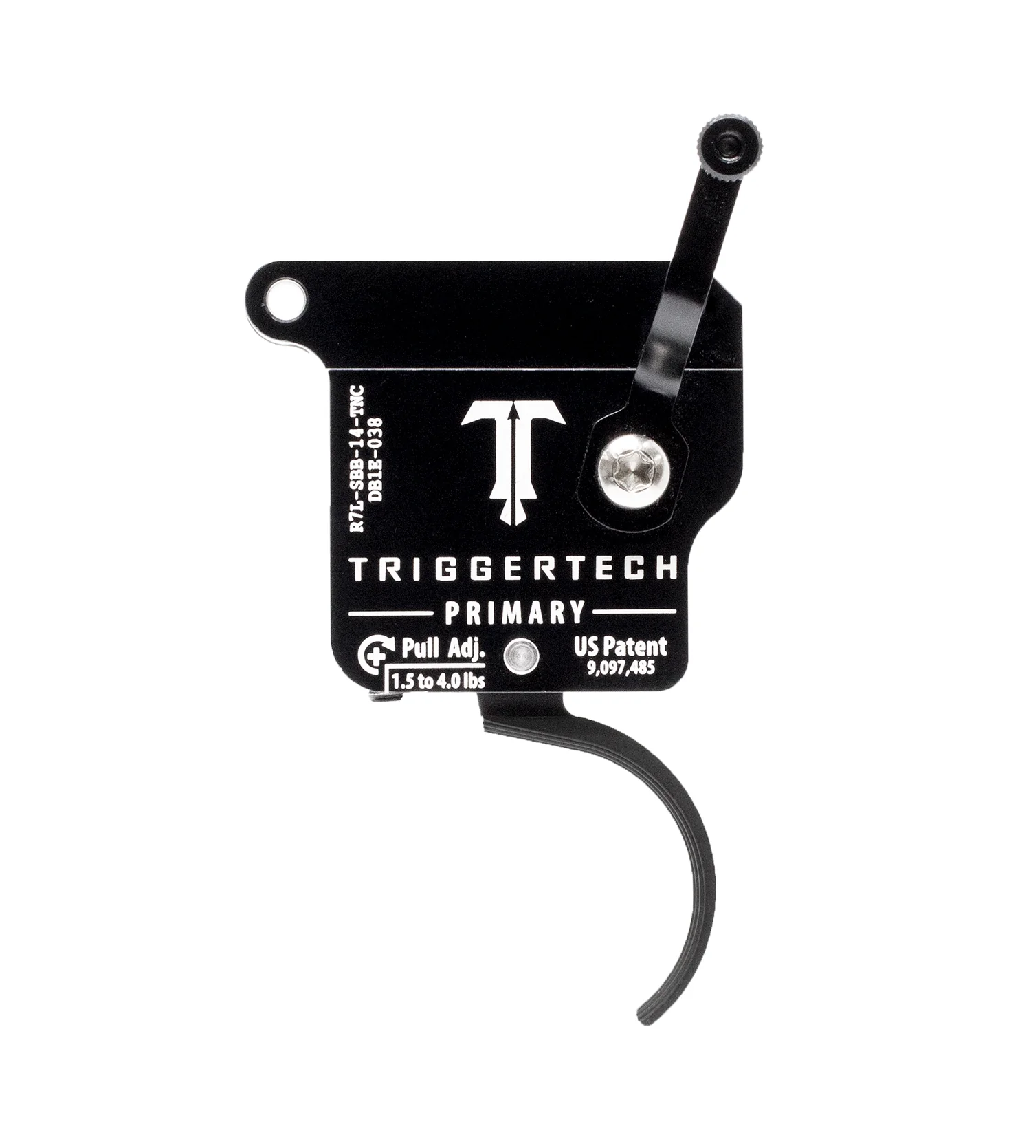 TriggerTech Rem 700 Left Hand Single Stage Black Primary Curved Clean R7L-SBB-14-TNC